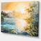 Designart - Sunset on the Lake - Landscape Art Print Canvas